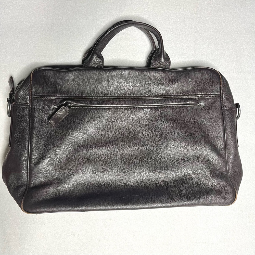 BANANA REPUBLIC men’s leather soft briefcase messenger bag